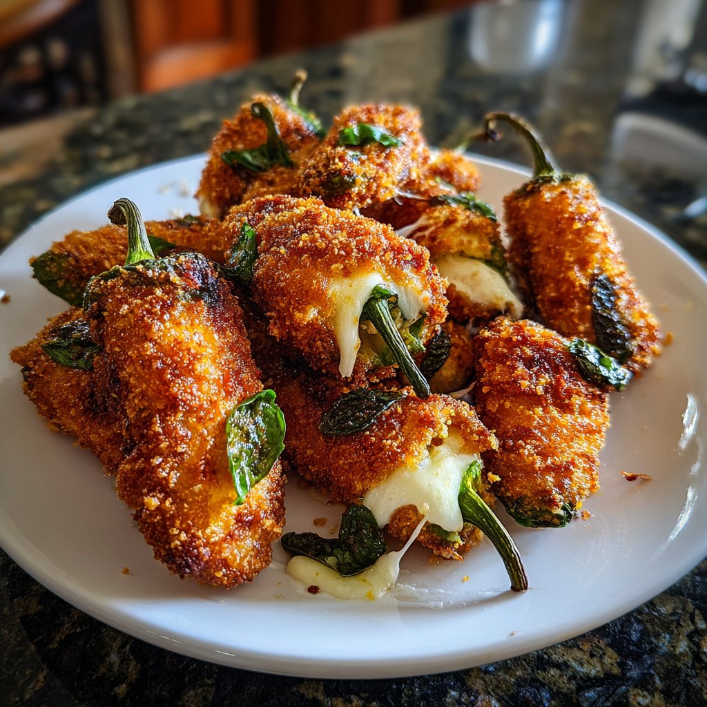 Jalapeno Poppers with Mozzarella and Basil