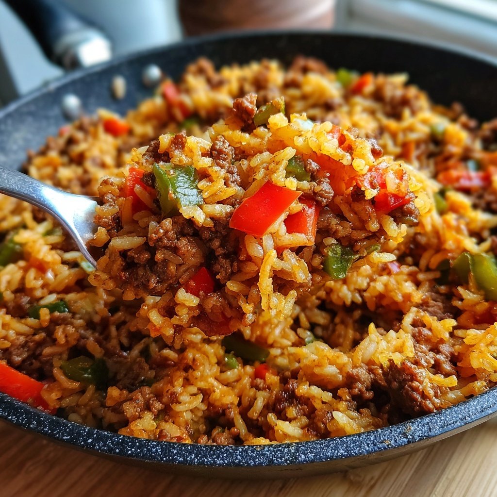 One Pan Ground Beef And Rice