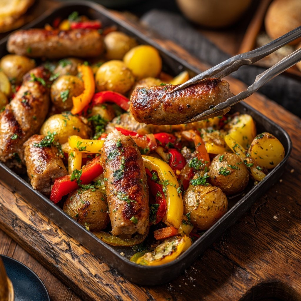 Sheet Pan Sausage And Potatoes