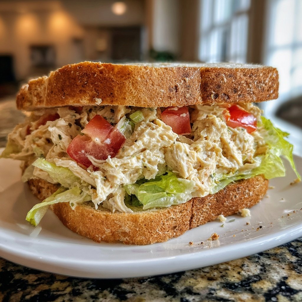 Quick Chicken Salad Sandwich Lunch