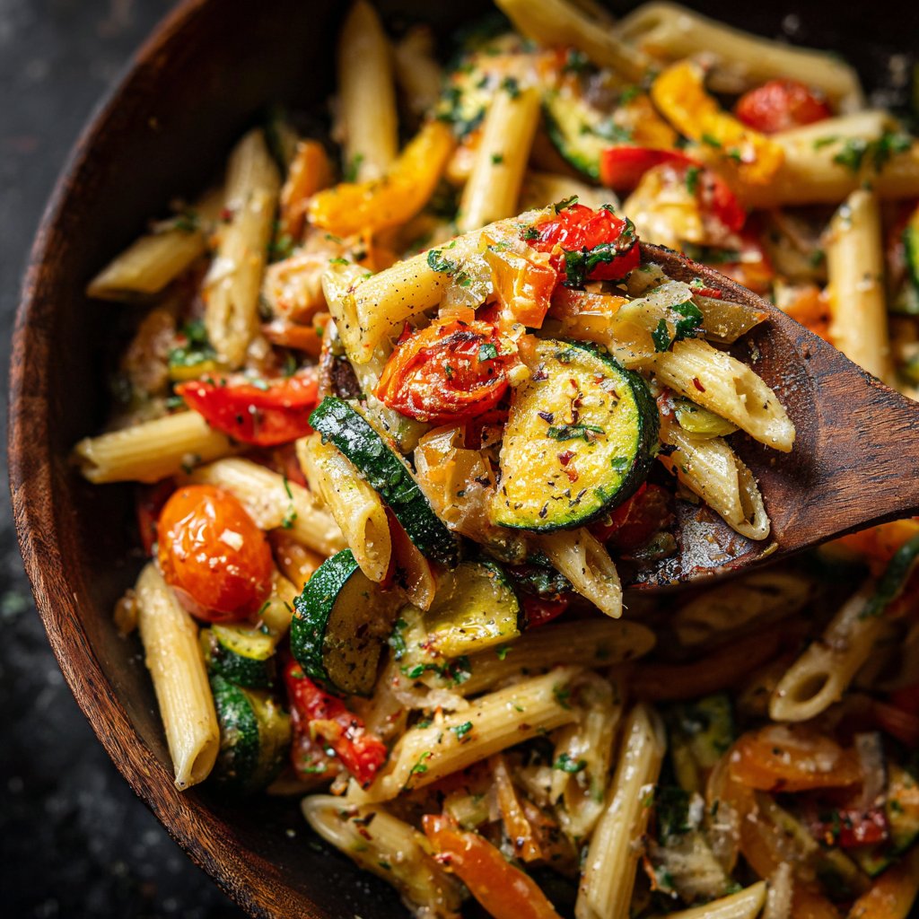 Herb Roasted Veggie Pasta Skillet