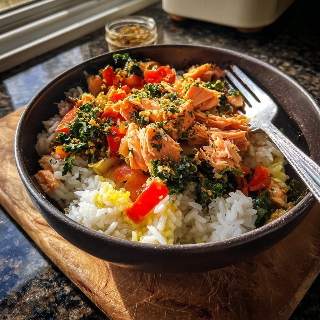 Easy Healthy Salmon Rice Bowl