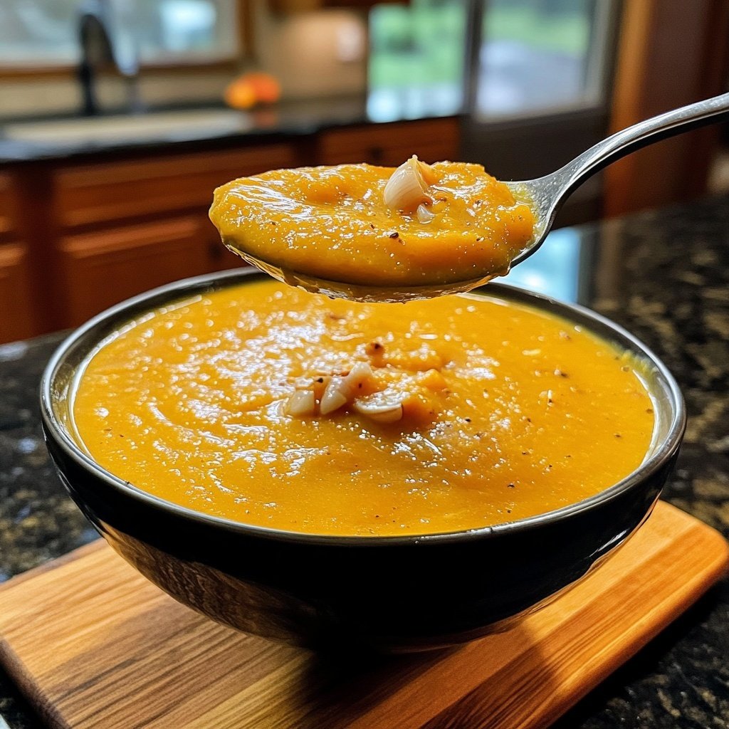 Squash Soup with Roasted Garlic
